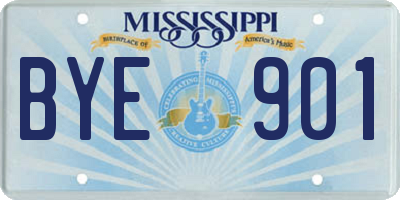 MS license plate BYE901