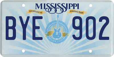 MS license plate BYE902