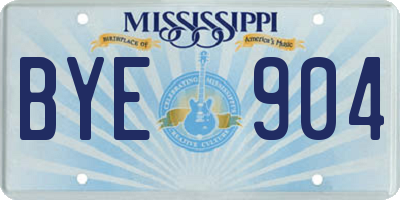 MS license plate BYE904