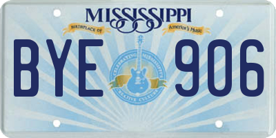 MS license plate BYE906