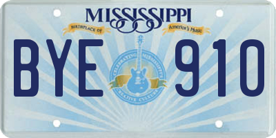 MS license plate BYE910