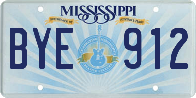 MS license plate BYE912