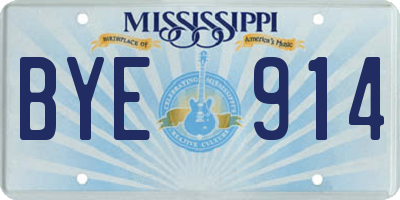 MS license plate BYE914
