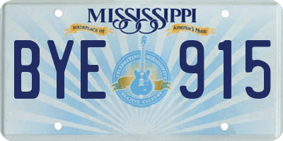 MS license plate BYE915