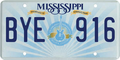 MS license plate BYE916