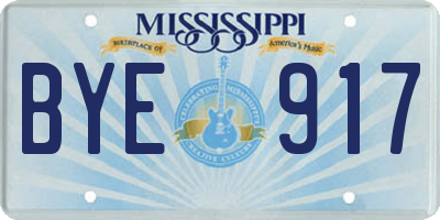 MS license plate BYE917