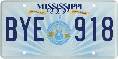 MS license plate BYE918