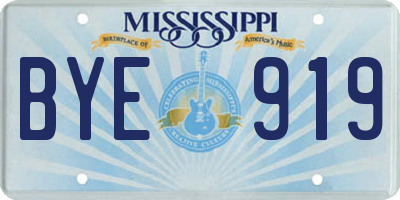 MS license plate BYE919