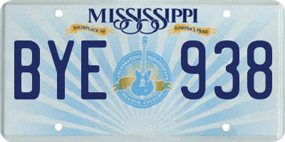 MS license plate BYE938
