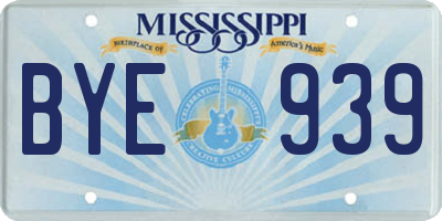MS license plate BYE939