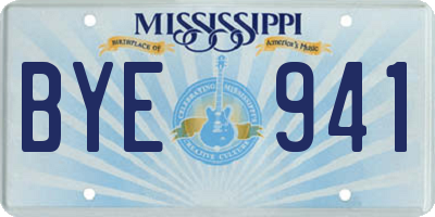 MS license plate BYE941