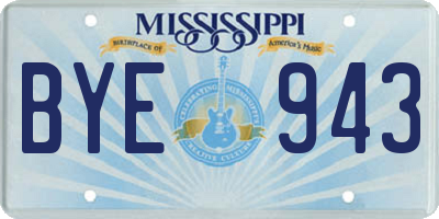 MS license plate BYE943