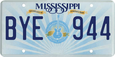 MS license plate BYE944