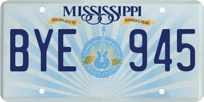 MS license plate BYE945