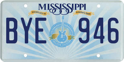 MS license plate BYE946