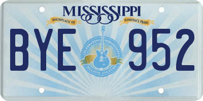 MS license plate BYE952
