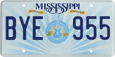 MS license plate BYE955