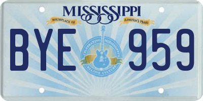 MS license plate BYE959
