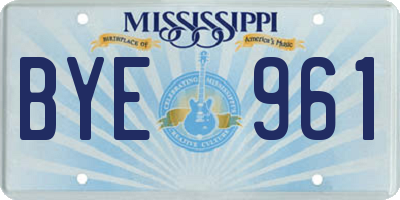MS license plate BYE961