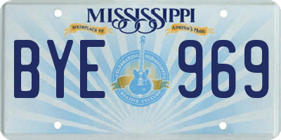 MS license plate BYE969