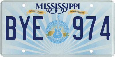 MS license plate BYE974