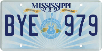 MS license plate BYE979
