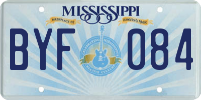 MS license plate BYF084