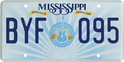 MS license plate BYF095