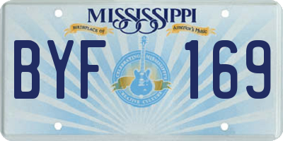 MS license plate BYF169