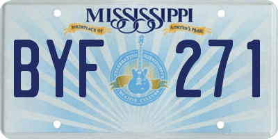 MS license plate BYF271