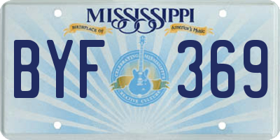 MS license plate BYF369