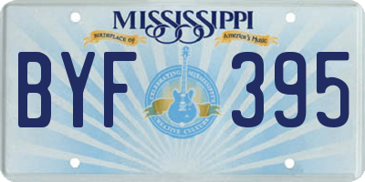 MS license plate BYF395