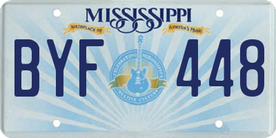 MS license plate BYF448