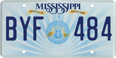 MS license plate BYF484