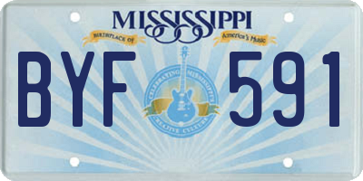 MS license plate BYF591