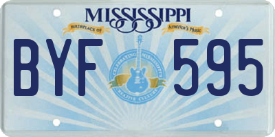 MS license plate BYF595