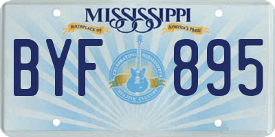 MS license plate BYF895