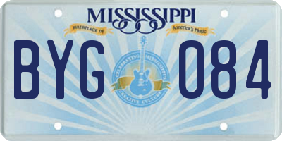 MS license plate BYG084