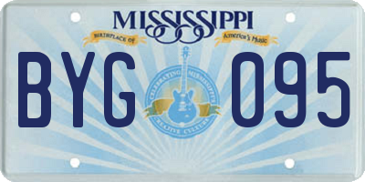 MS license plate BYG095