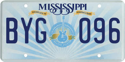 MS license plate BYG096