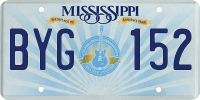 MS license plate BYG152