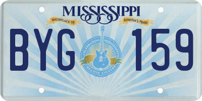 MS license plate BYG159