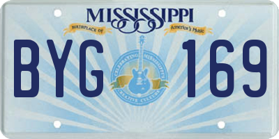 MS license plate BYG169