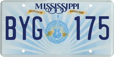 MS license plate BYG175