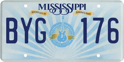 MS license plate BYG176