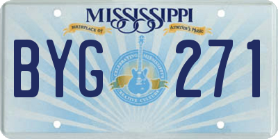 MS license plate BYG271