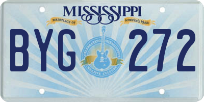 MS license plate BYG272