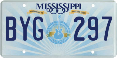 MS license plate BYG297