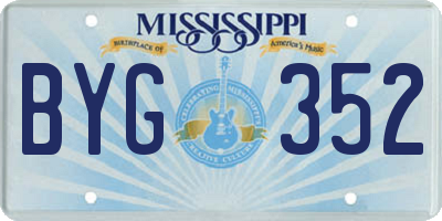 MS license plate BYG352