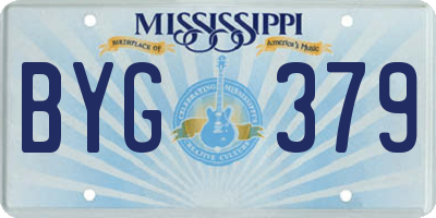 MS license plate BYG379